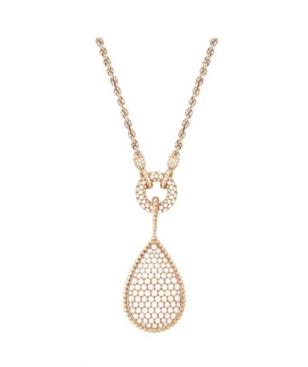 Boucheron Serpent Boheme Pink Gold Diamond XXL Motif Pendant JCL00931M