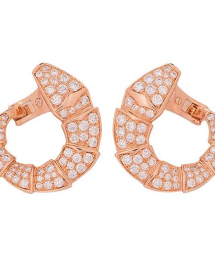Bulgari Serpenti Rose Gold Diamond Earrings
