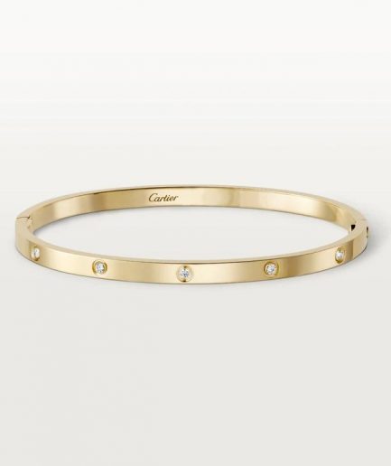 Cartier Love Bracelet, Small Model, 10 Diamonds Yellow Gold Ref. B6047817